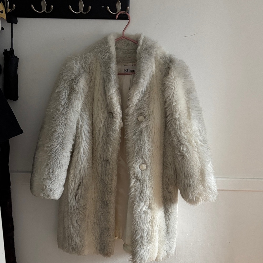 Basic Editions Women's Cream Teddy Jacket